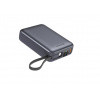 Swissten power banka 20000 mAh s integrovanými káblami usb-c a lightning vesmírne strieborná 22013945
