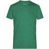 James&Nicholson Pánske tričko JN974 Green Melange XL