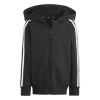 adidas Bundy Essentials 3-Stripes Zip Hooded Jacket Čierna