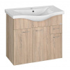 AQUALINE KERAMIA FRESH umývadlová skrinka 74,5x74x34,7cm, dub platin 50083