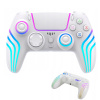 Bezdrôtový ovládač PRE PS4/PC biele RGB vibračné osvetlenie