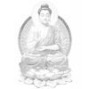 ZUTY Bodkovanie - MEDITUJÚCI BUDDHA II Rámovanie: bez rámu a bez vypnutia plátna, Rozmer: 40x50 cm
