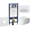 GEBERIT Duofix súprava 5v1 - inštalačný modul, závesné WC s Rimless a Softclose WC sedadlo DURAVIT Me by Starck, tlačidlo Sigma50 Square, 115.788.11.2 (chróm/biela), 111.300.00.5 NM8