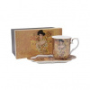 HOME ELEMENTS Porcelánový hrnček s podšálkou Klimt Adele 360 ml