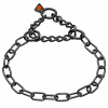 HS Obojok retiazkový, sťahovací s krúžkom, 3mm/60cm, stredné oko, nerezová oceľ, čierny