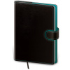 Diár 2026 denný A5 Flip - čierno/petrolejová
