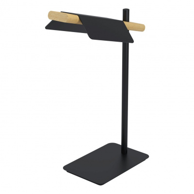 EGLO 98837 | Ermua Eglo stolové svietidlo 47cm prepínač na vedení 1x LED 526lm 3000K čierna, natur, biela