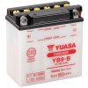 YUASA motobatérie 12V, YB9-B, 9,5Ah, 115A, konvenčné YUMICRON 137x77x141, YUASA originál (suchá-nenaplněná, bez elektrolytu)