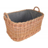 Košíkárna Kôš na drevo ratanový s látkou 68x47 cm
