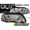 BMW E46 98-01 SEDAN, COMBI - predné chrom svetlá s ANGEL EYES LED