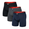 Pánske boxerky Saxx Multi-Sport Mesh Boxer Brief Fly 3Pk Turbulence/Navy/Black M