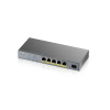 ZyXEL Zyxel GS1350-6HP-EU0101F sieťový prepínač Riadený L2 Gigabit Ethernet (10/100/1000) Podpora napájania cez Ethernet (PoE) Šedá (GS1350-6HP-EU0101F)