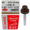 Samorezné skrutky farmerské do kovu Wkręt-Met 4,8x19 mm RAL8017 (hnedé) 250 ks