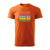 Sablio Tričko s potlačou ROBLOX farebný text - oranžové S