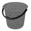 Bucket Keeper Polygon, 10 l, transparentní/černý