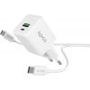 Epico UltraBoost EA10 20W GaN síťový adaptér s 1,2 m USB-C na USB-C kabelem - bílý 9915101100197 (9915101100197)