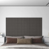 vidaXL Nástenné panely 12 ks tmavosivé 60x15 cm látka 1,08 m² - Sivá - 174149-108413
