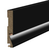Podlahová lišta MDF hladká LED čierna 8x1,6cm
