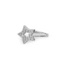 Stoklasa Záušnice / ozdoba na ucho z nerezové oceli s broušenými kamínky - 3 platina hvězda