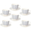 TOGNANA Down Town 270 ml 6 ks - porcelánové šálky na kávu a čaj so spodkami