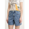 Rifľové krátke nohavice Karl Lagerfeld Jeans dámske, jednofarebné, vysoký pás, A2W10041 modrá 25
