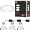 Paulmann Vestavné svítidlo EBL COLE SET COIN 3-STEP DIM set 3x6W 3x470lm 2700K IP44 230V matná bílá / hliník