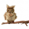 Plyšový vták sova/výr virgínsky 16 cm ECO-FRIENDLY