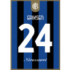 Superfutbal Maketa dresu Inter Miláno, modrá / čierna Rozmer: A4, Meno a číslo: Eriksen 24