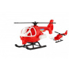 Teddies Vrtuľník/helikoptéra plast červený