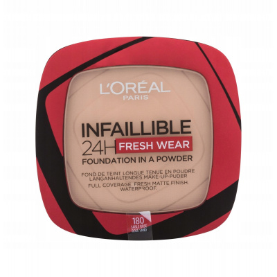 L'Oréal Paris Infallible 24H Fresh Wear Foundation In A Powder make-up 180 Rose Sand 9 g