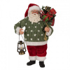 Clayre & Eef Christmas Decoration Figurine Santa Claus 27 Cm Green Red Plastic - 17*11*27 cm - Clayre & Eef