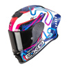 Prilba Scorpion EXO-R1 Evo II Air CORNERING White Blue Pink Veľkosť: M (57-58 cm)