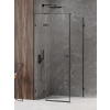 New Trendy Avexa Black sprchovací kút 100x80 cm štvorcová čierna matné/priehľadné sklo EXK-1566