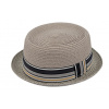 Balke Letný klobúk Pork Pie – béžový s pruhovanou stuhou Veľkosť: 55 cm (S)