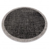 Eoshop Kulatý koberec SISAL FLOORLUX 20401 Rám, černý, stříbrný (Velikost: kruh 120 cm)