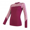 Dámske funkčné tričko s dlhým rukávom SENSOR Merino Impress lilla/vzor XL