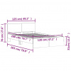 vidaXL Posteľný rám s čelom dymový dub 120x200 cm - Hnedá - 33242-174409