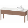 DURAVIT Luv stojaca skrinka pod umývadlo vpravo, pod dosku, 2 zásuvky, 1733 x 570 x 743 mm, mandľová matná lakovaná, LU9563R5454