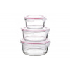 Glasslock Sklenená dóza okrúhla 400 + 715 + 950 ml