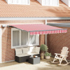 zahrada-XL Zatemniteľná markíza Červená a biela 300 x 250 cm látka 3329984