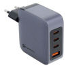 Adaptér Forcell F-Energy 3x USB-C a USB-A s funkciou rýchleho nabíjania 100W modrý