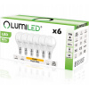 Žiarovka, žiarivka - 6x LED žiarovka E14 KULKA 7W = 65 W LUMILE 3000K (6x LED žiarovka E14 KULKA 7W = 65 W LUMILE 3000K)
