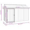 vidaXL Klietka pre vtáky antracitová 112x215x141 cm z ocele - Sivá - 261593-278226