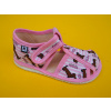 Detské papučky Rak 100015-3E jazvečík ružový