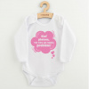 Detské body s potlačou New Baby Keď plačem, tak mám asi nejaký problém! ružová Ružová 80 (9-12m)