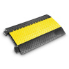 Čierno-žltý plastový káblový most s vekom (5x34x36) DEFENDER MIDI 5 - dĺžka 87 cm, šírka 53,8 cm, výška 5,5 cm