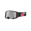 Brýle SUPERTECH CORP, ALPINESTARS (černá/červená, zrcadlové stříbrné plexi) 2025