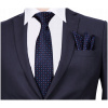 Mikrovláknové vreckové štvorcové (mikrofáza) Greg Red, Navy modrá, modrá (Tie + Pilette Jacquard Projection Microfiber K103)