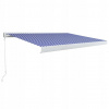 Ručne zaťahovacia markíza vidaXL 400 x 300 cm modro-biela
