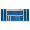 Kvalitný PROFI BLUE dielenský nábytok - 4535 x 495 x 2000 mm - MTGS1300BB3